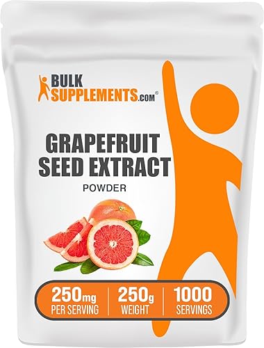 BULKSUPPLEMENTS.COM Extracto de semilla de pomelo en polvo, suplementos de pomelo, extracto de semilla de cítricos, 250 mg por porción, suplemento