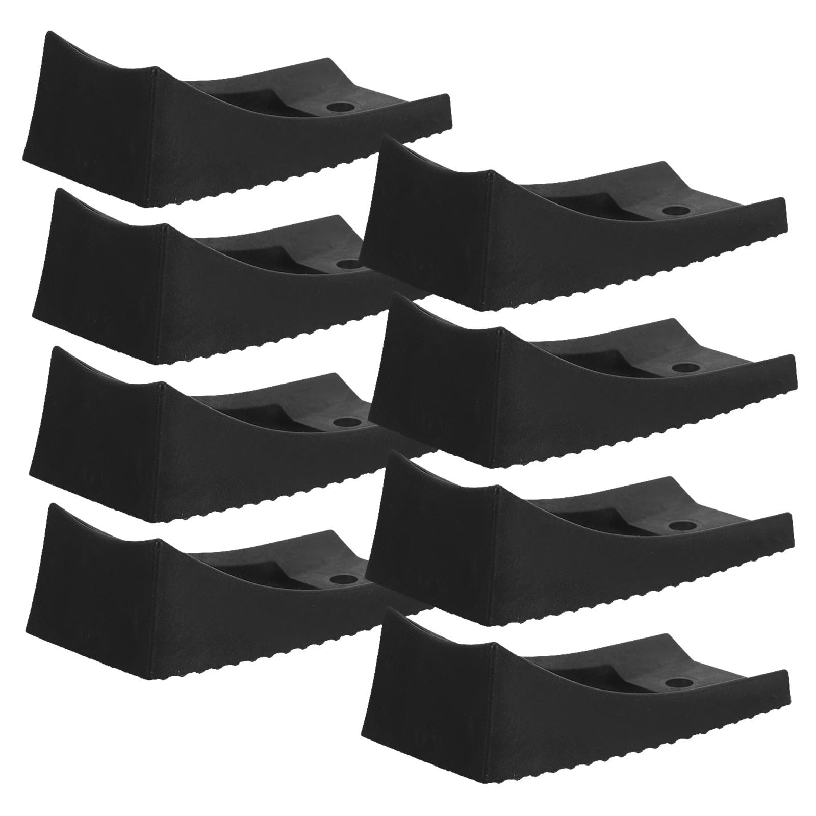 Almohadillas de sillas para patas antideslizantes de plástico negro resistente TOPBATHY