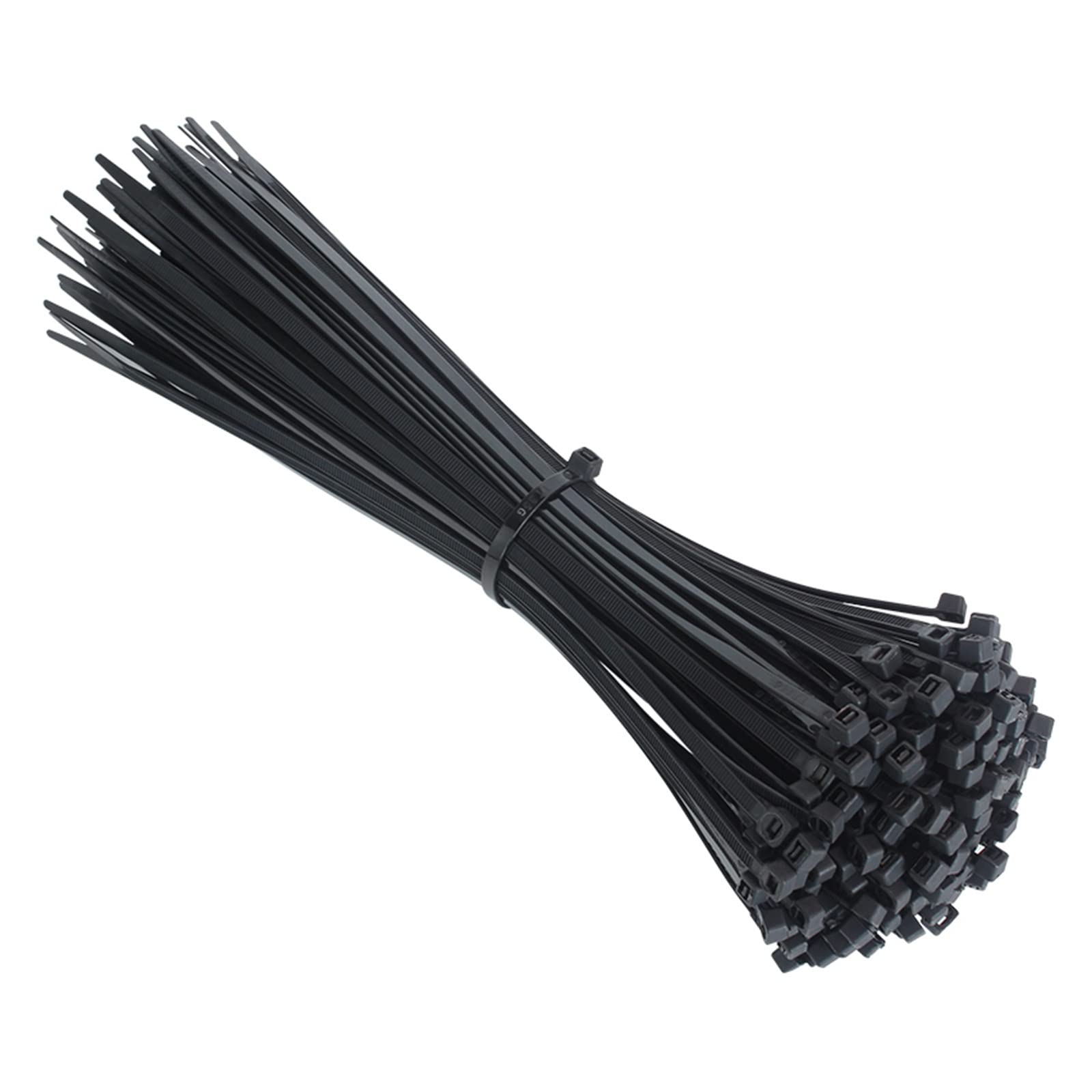 Wszgsbng Black Self-Locking Nylon Zip Ties, Various Specifications, Wear-Resistant(,5X200mm)
