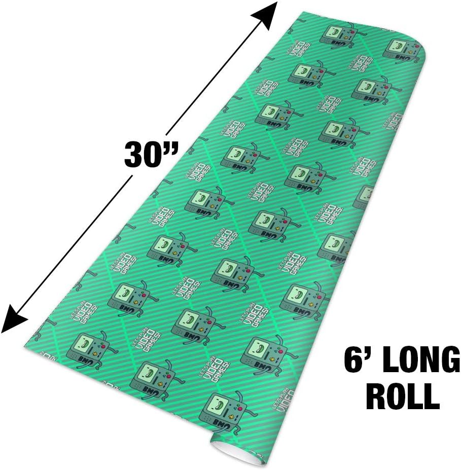 GRAPHICS & MORE Adventure Time BMO Play Video Games Gift Wrap Wrapping Paper Rolls