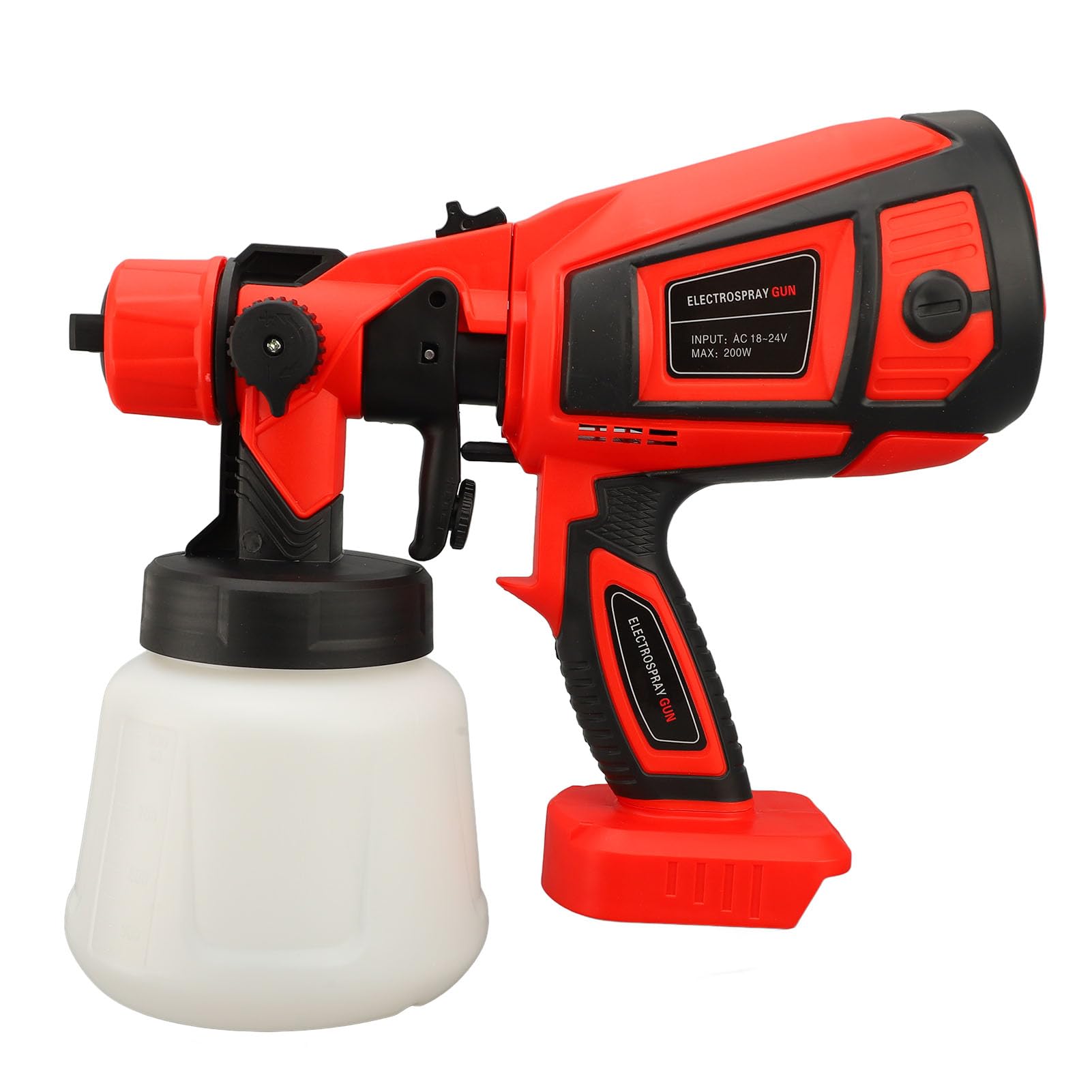 Hyuduo Pulverizador de Pintura Eléctrico Pistola Pulverizadora Inalámbrica ABS Desmontable de Alta Presión 900 Ml 30000 RPM para Pintura Interior y Exterior Muebles Paredes Pisos Vehículos