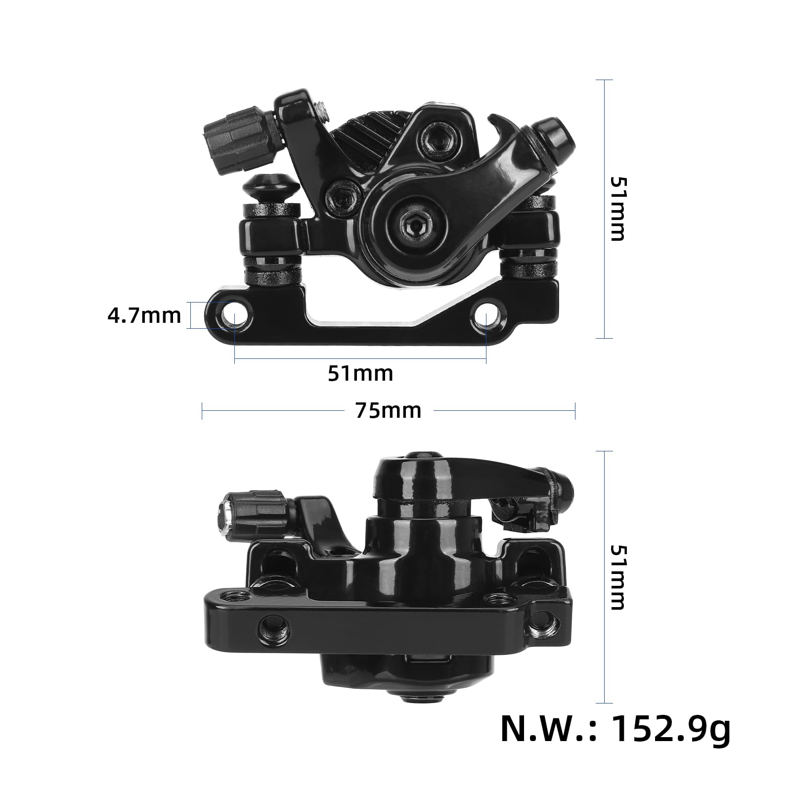 Frenos de disco mecánicos KuKirin G2 Pro G2 Max scooter eléctrico aleación aluminio pinza izquierda
