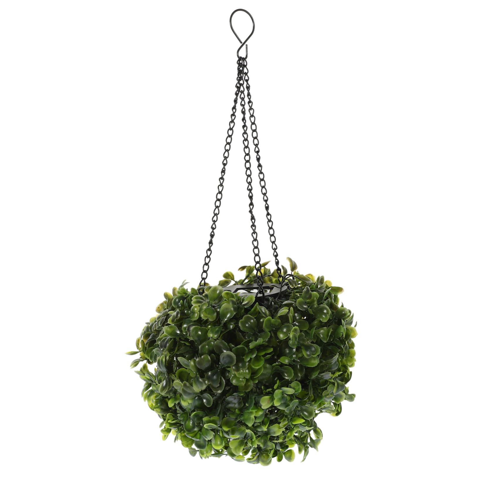 SOLUSTRE Solar Lighted Topiary Ball Lamp Hanging Plants Decor for Outdoor Garden Flower Ball with Warm LED for Weddings and Parties