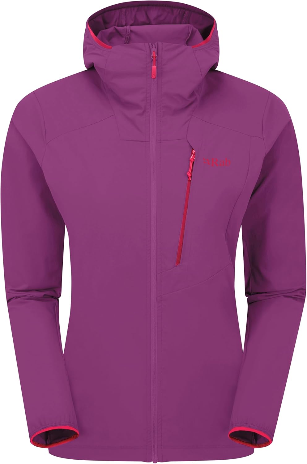 Rab Women's Borealis Alpine Hoody Jacket - Lightweight Water-Repellent Softshell Coat for Hiking & Climbing