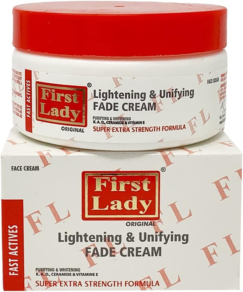 First Lady Skin Brightening Fade Cream 200ml, Kojic Acid Dark Spot Remover with Vitamin C, Ceramide & Vitamin E