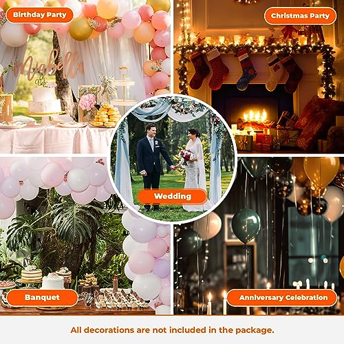 Fluoxtine 10ft x 20ft Backdrop Stand, Pipe and Drape Backdrop Stand Kit, Adjustable Heavy Duty Stainless Steel for Backdrop, Background Stand Backdrop Wedding Birthday Party Banquet Decorations