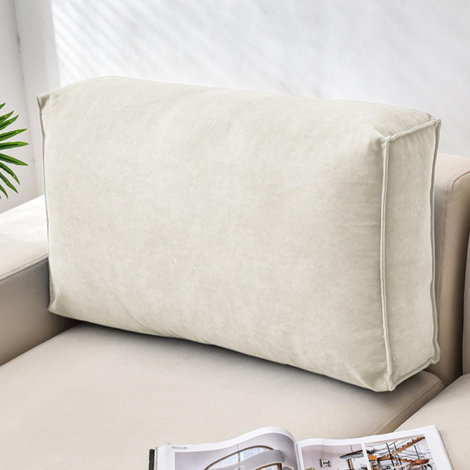 XANAYXWJ Comodo Cuscino per Schienale a Cuneo per Letto Cuscino da Lettura Rimovibile 60x45x12 cm Supporto Lombare per Divano Cuscino per Schienale Versatile per Il Relax e Il Sonno.