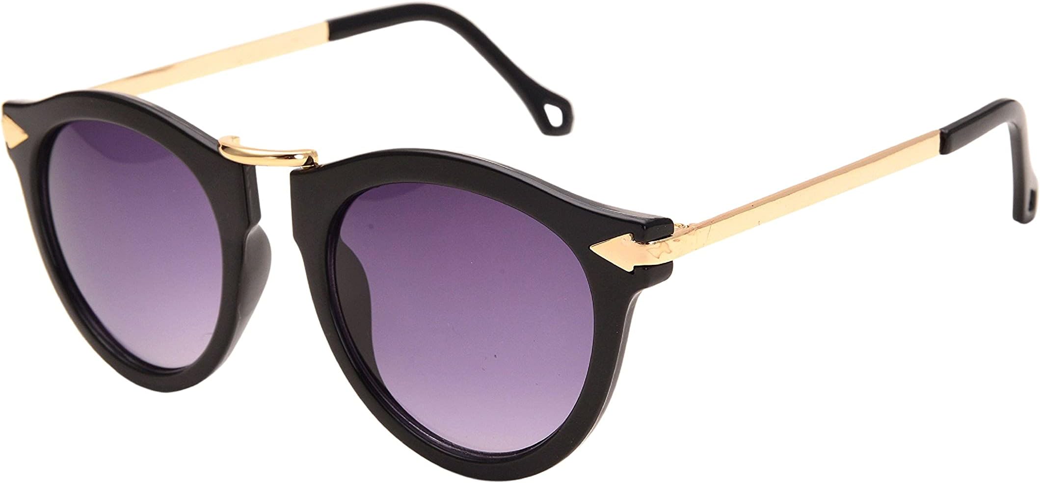 REINDEAR Women's Unisex Arrow Style Sunglasses Metal Frame Round Sunglasses