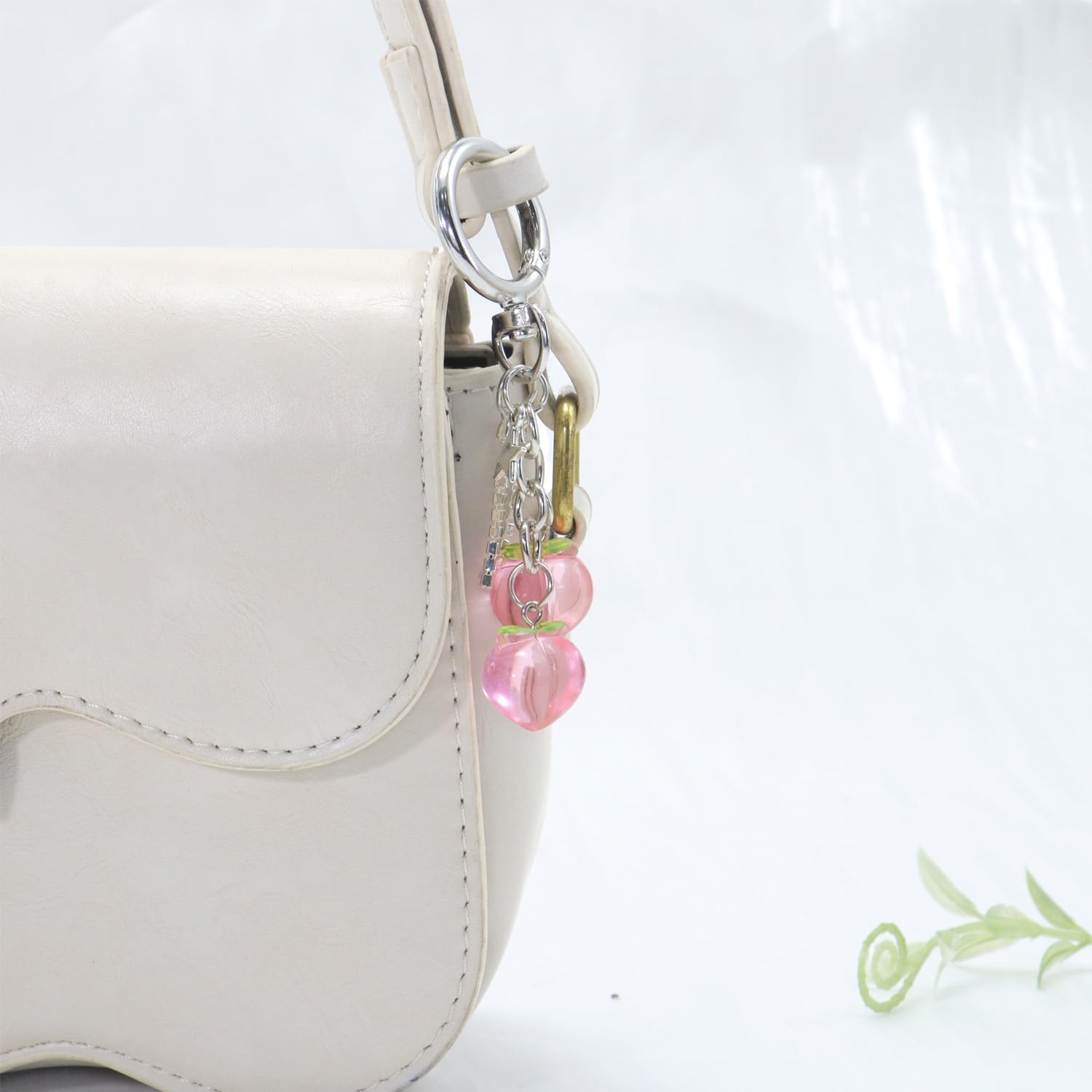 Cute Fruit Keychain, Purse Bag Charms for Handbag Cherry Strawberry Lemon Watermelon Pineapple Pumpkin Charm - Image 4