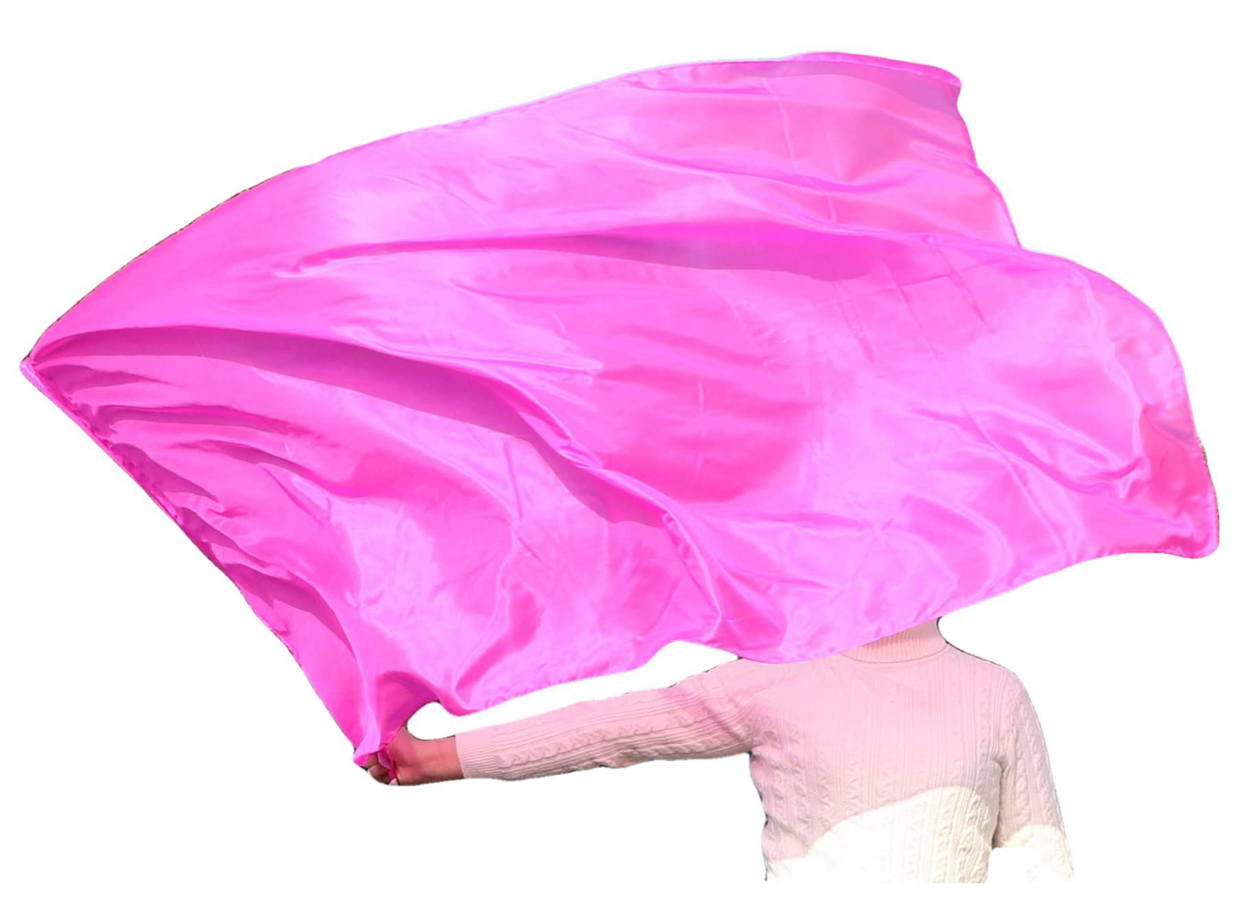 Bandiera Danza Winged Sirenny 174cm - Seta Dipinta A Mano, Per Poi E Flow Arts - Foto 6
