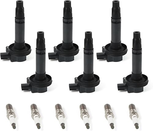 Miniatura 3 de HAYIAUTO Paquete de 6 bobinas de encendido UF553 y bujías de iridio 5019 compatibles con Ford Flex Taurus Edge para Lincoln MKT MKT MKZ MKX Mercury