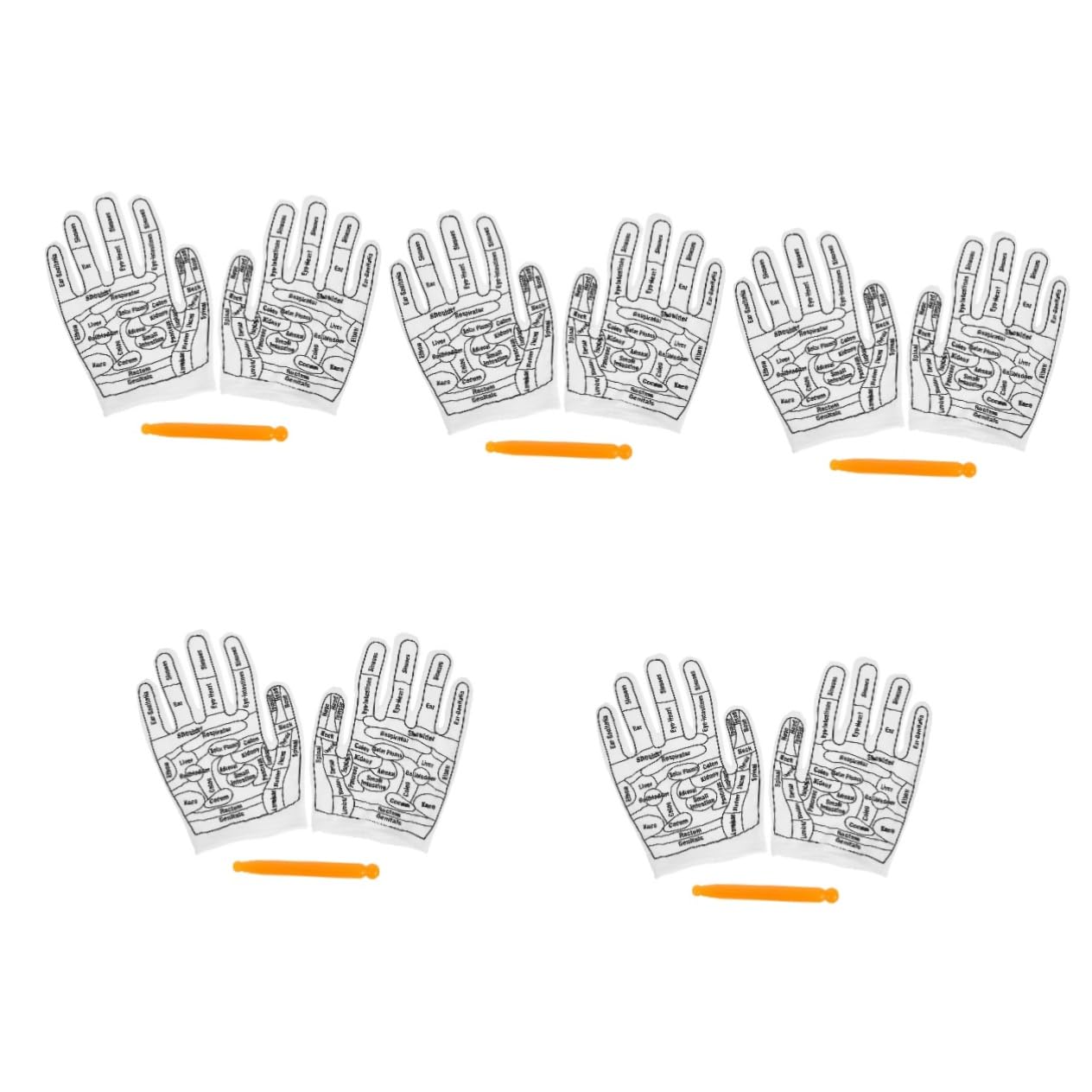 FOMIYES 5sätze Massagehandschuhe Für Akupressur Handmassage Mit Massage-sticks Entspannung Und Erleichterung Für Hände Für Müde Hände Und Reflexzonenmassage