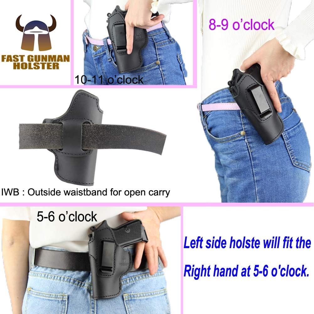 IWB Holster for Inside Waistband Concealed Carry Fits:Ruger EC9 EC9S /LC9 LC9S / LC380 / SR22/SR9C SR40C MAX 9/Security 9 Compact or Similar Sized Pistols