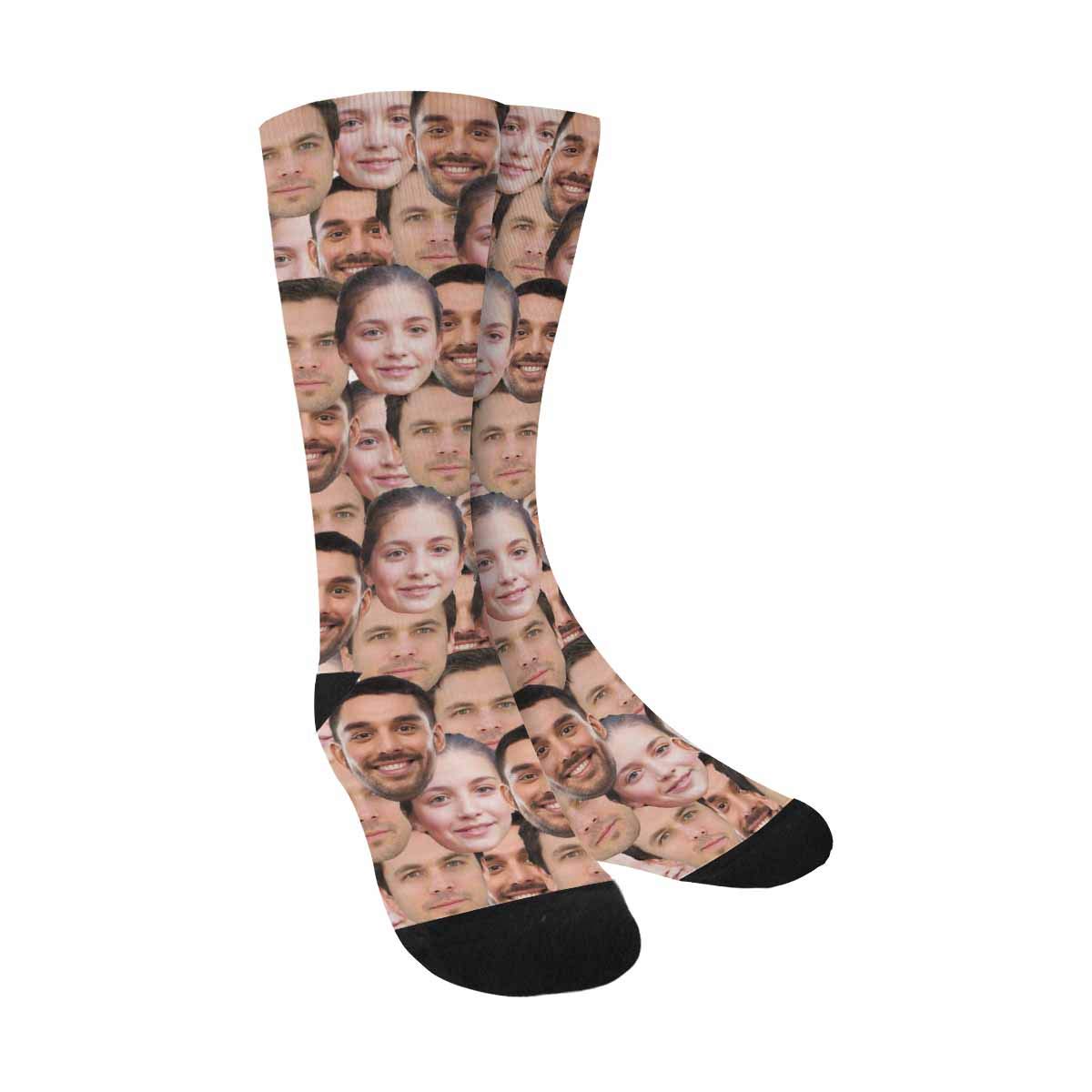 Custom Face Sublimated Crew Socks Personalized Pohto Face on Socks All Over Print Gift Unisex