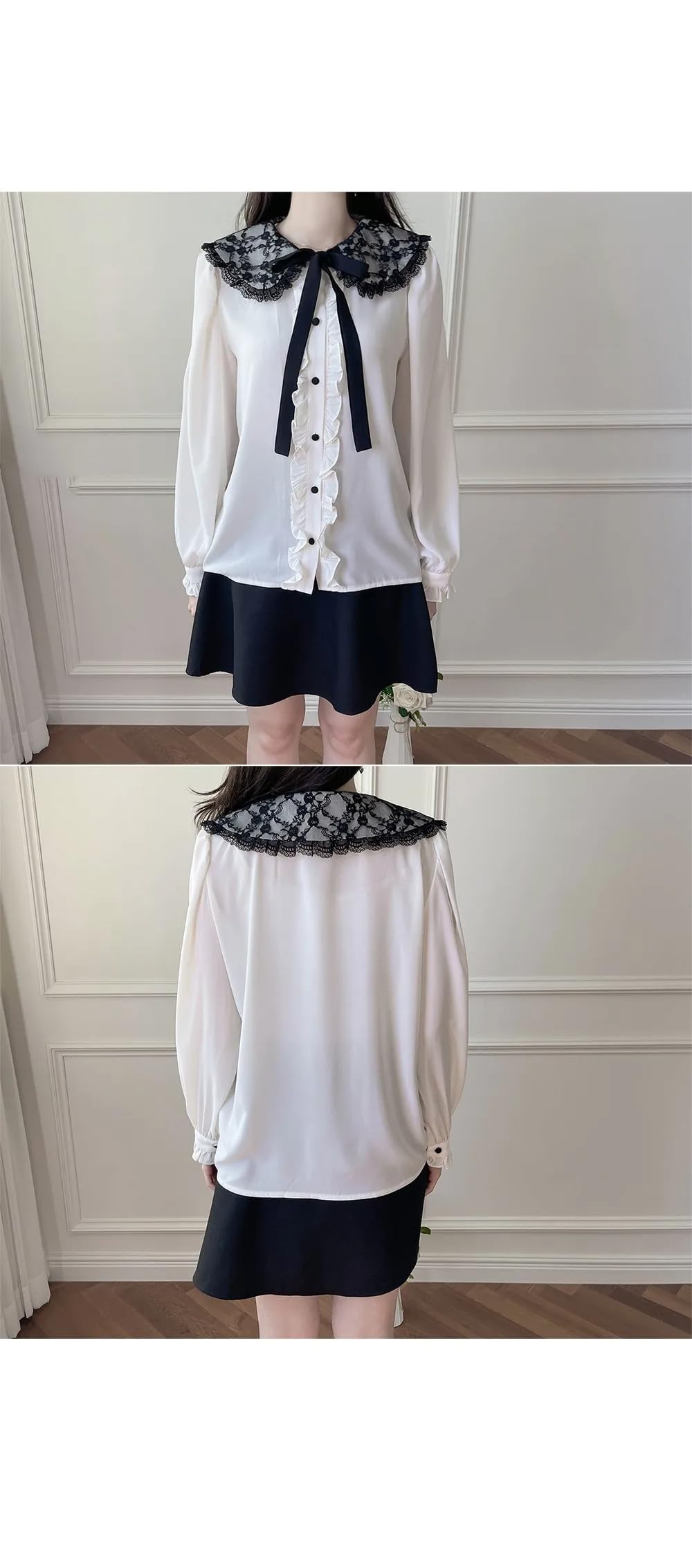 Bluzki damskie top formalne koszule, Biały1, S