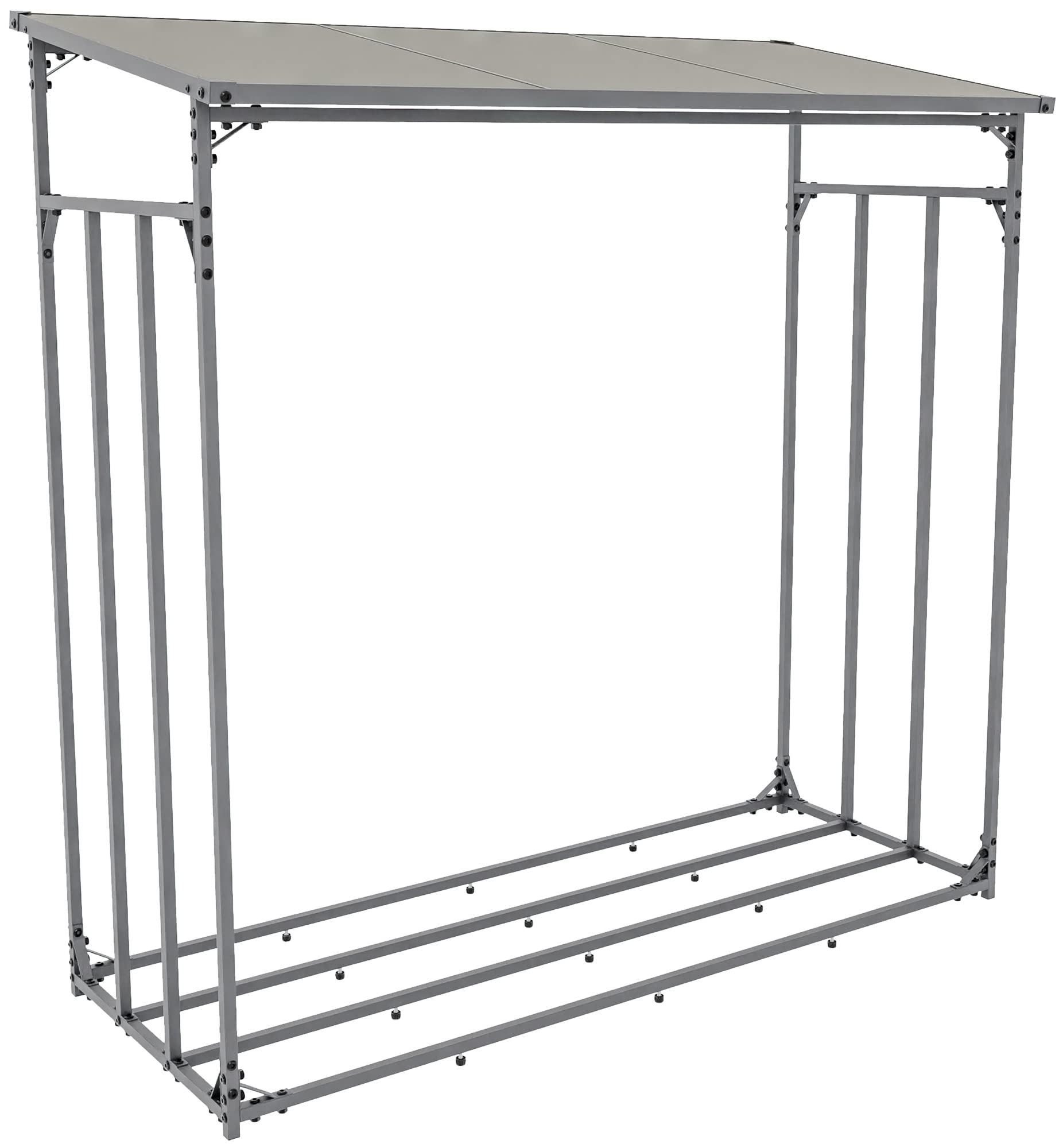 CLP Kaminholzunterstand Ruston Aluminium I Kaminholzregal Anthrazit I Holzlager Aus Aluminium I Feuerholzregal Für Außen, Größe:XL
