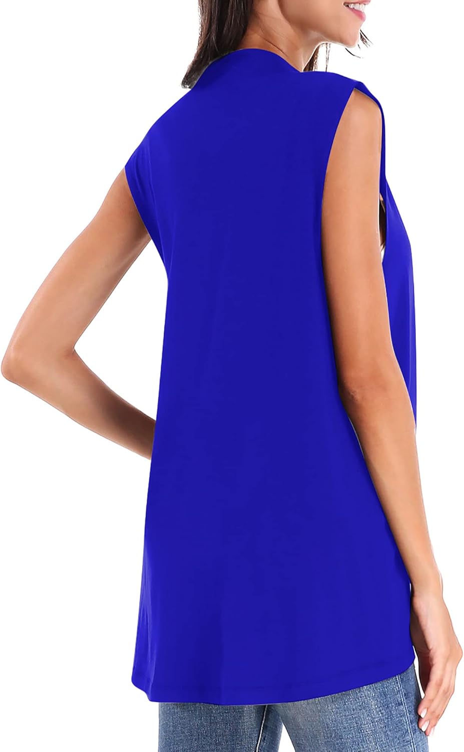 Urban CoCo Women's Sleeveless Cardigan Open Front Vest Lightweight Cool Coat - Image 5