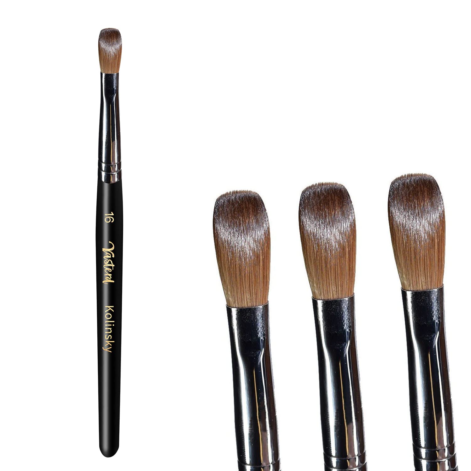 Amazon.com : Yasterd Acrylic Nail Brushes - Kolinsky Size 16 Oval