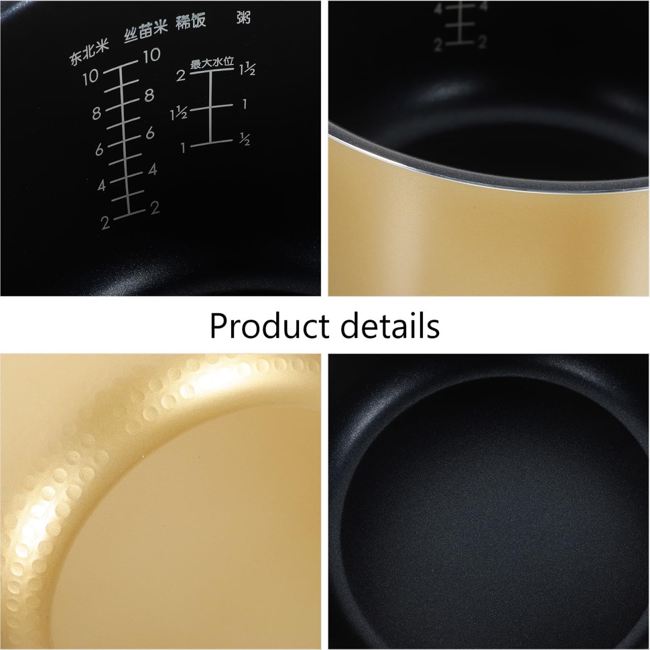 Amosfun Olla Interior para Olla Arrocera De 5L Revestimiento Antiadherente De Aleación De Aluminio Repuesto Universal Compatible con Cocina Eléctrica para Uso Familiar