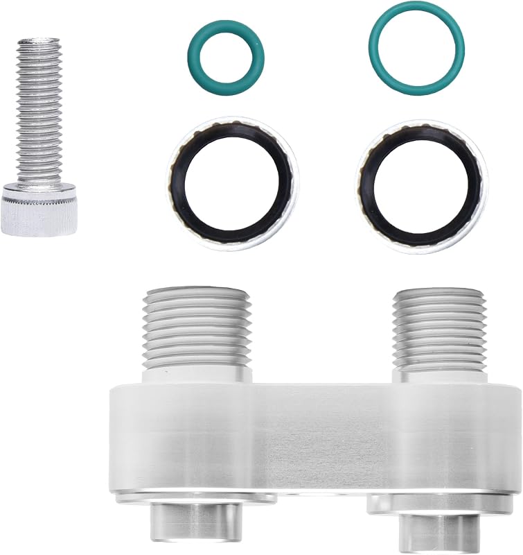 Adaptador de Compressor de Ar-Condicionado ZLPTEAM para LS GM R4 com Conexões #8 e #10 – 1 unidade