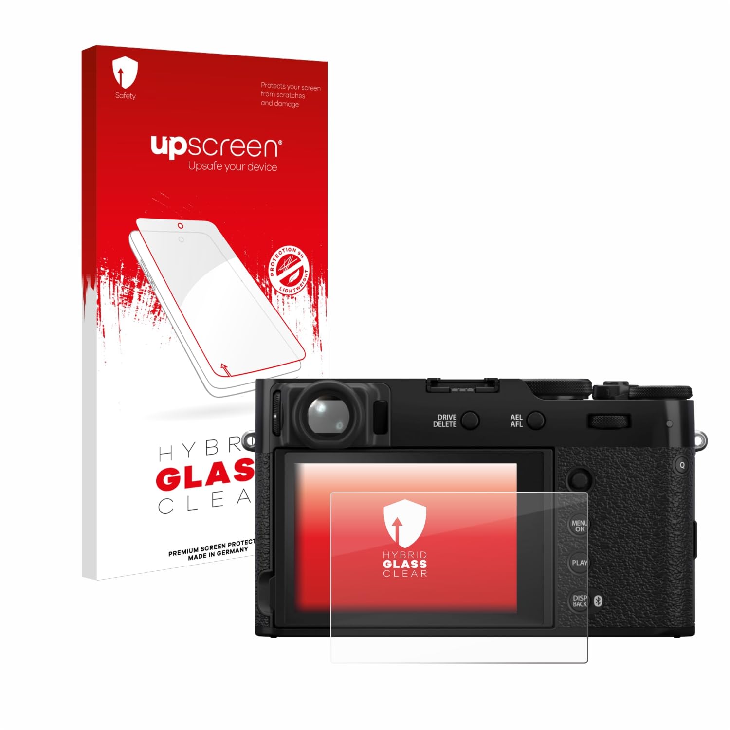 upscreen Screen Protector Film compatible with Fujifilm X100VI - 9H Glass Protection, Extreme Scratch Resistant