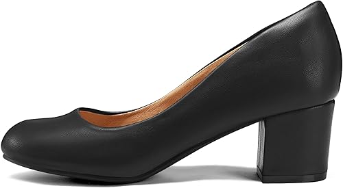 Miniatura 2 de mysoft Zapatos de tacón bajo para mujer, con puntera cerrada, tacón bajo, sin cordones, zapatos de vestir