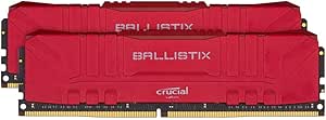 Crucial Ballistix BL2K8G30C15U4R 3000 MHz, DDR4, DRAM, Mémoire Kit pour PC de Gamer, 16Go (8Go x2), CL15, Rouge