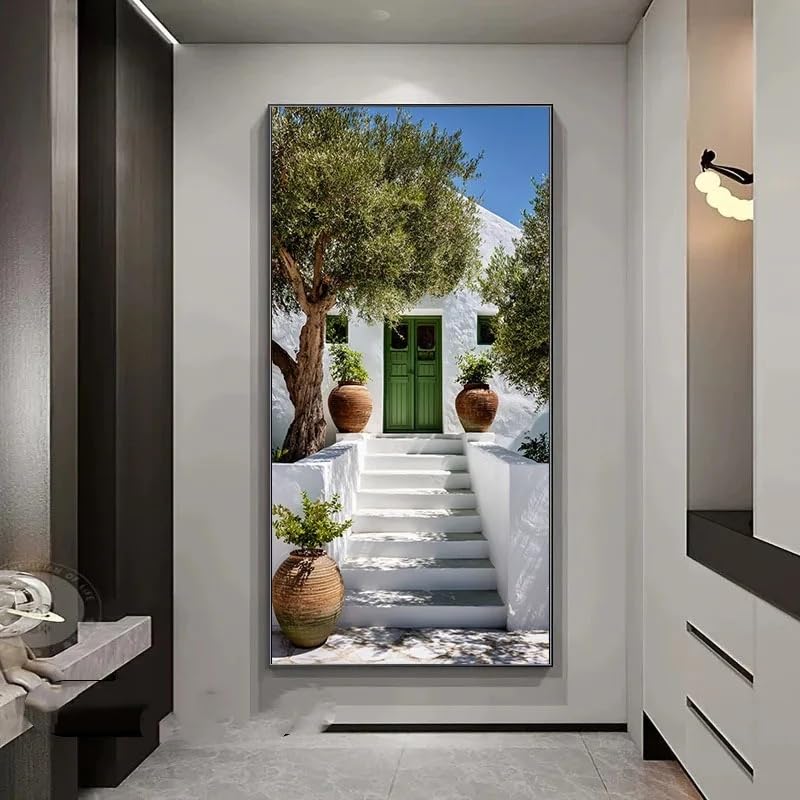 Tableau sur toile GOSRD villa insulaire 60x120cm pour salon