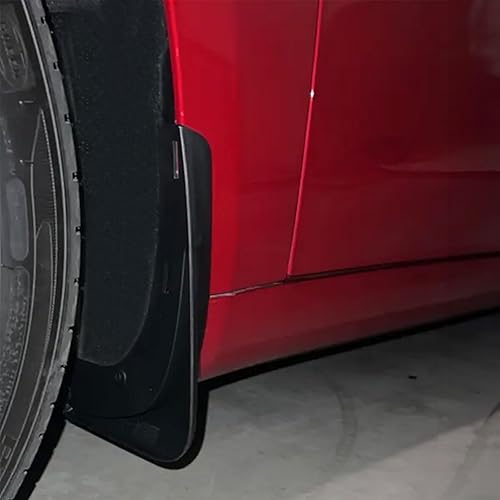 Miniatura 5 de IKON MOTORSPORTS, Protector contra salpicaduras compatible con Tesla Model 3 2017-2023, negro mate, aletas de barro de polipropileno delanteras y