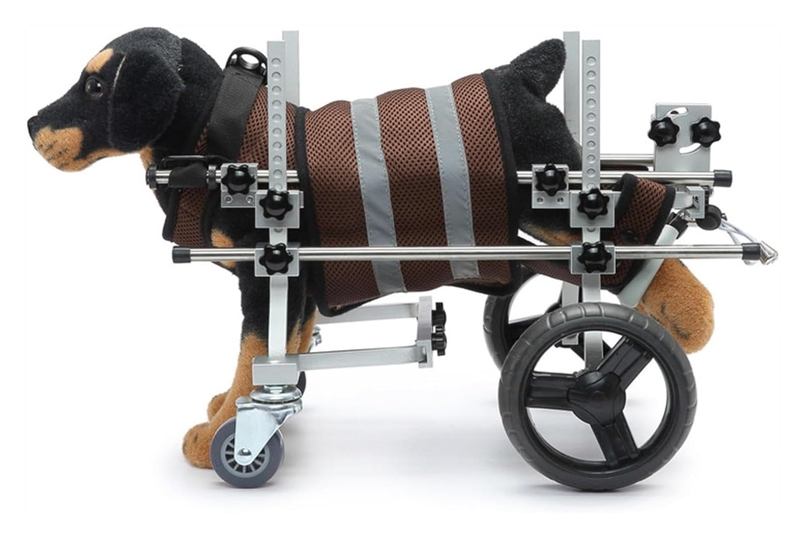 Chariot de marche pour rééducation de chien en aluminium réglable et pliable