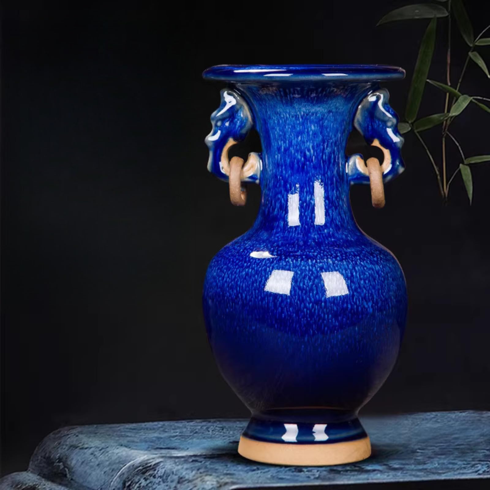 Vase en céramique de Jingdezhen 21,5 cm pour arrangement floral traditionnel