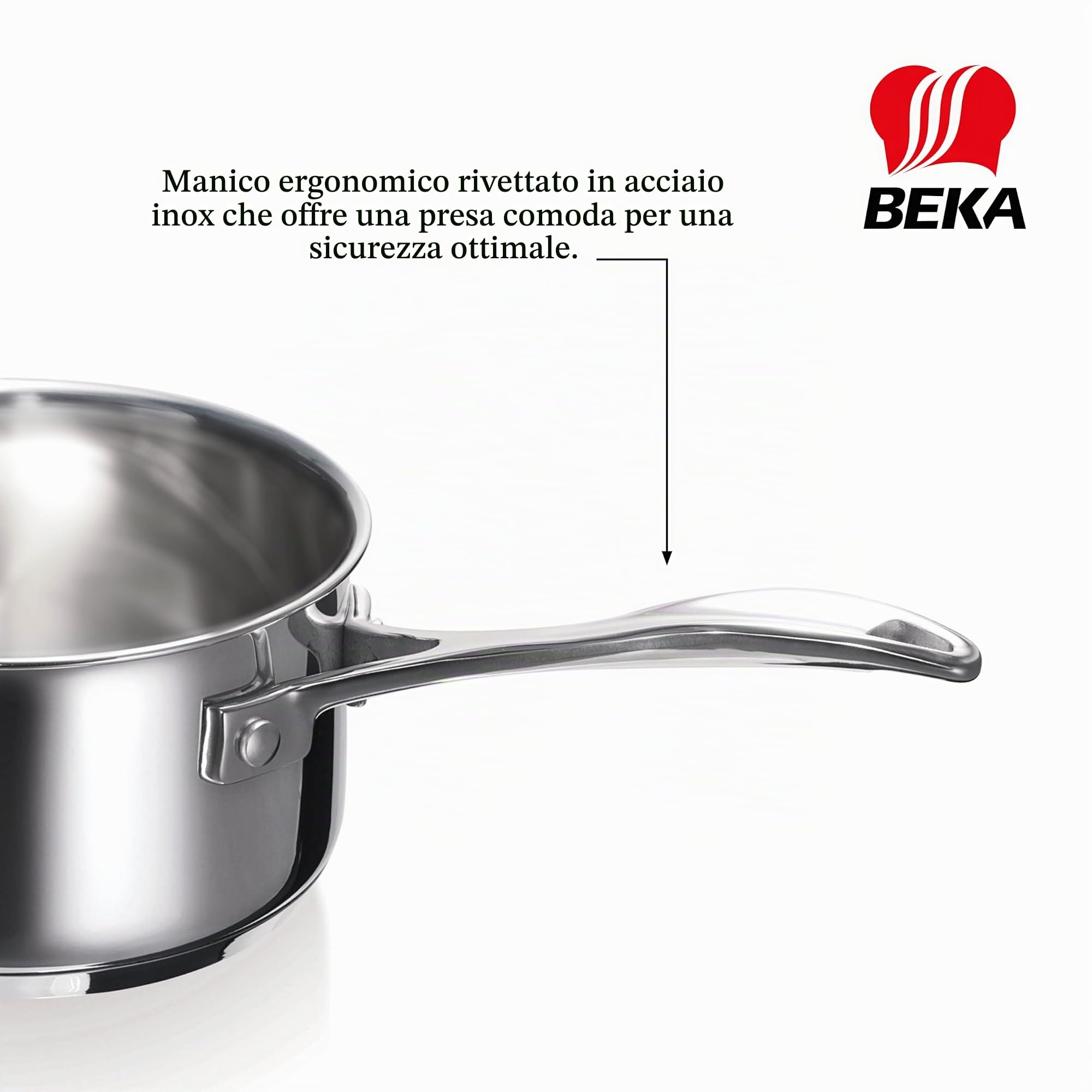 Beka Line 12066204 Chef Casseruola in Acciaio Inox 20 cm, Language_Tag:it_it, Metallico
