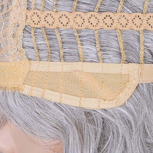 Deniya Short Curly Silver Grey Glueless Lace Front Wigs For Women Cosplay Grandma Wigs Prime #TOP6