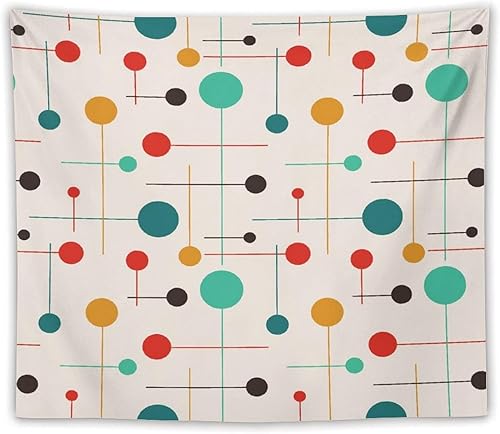 Miniatura 258 de Tapiz floral retro de los años 60 y 70, diseño hippie de primavera Groovy Flower Power Flower Boho para colgar en la pared, arte neutro para Hippie