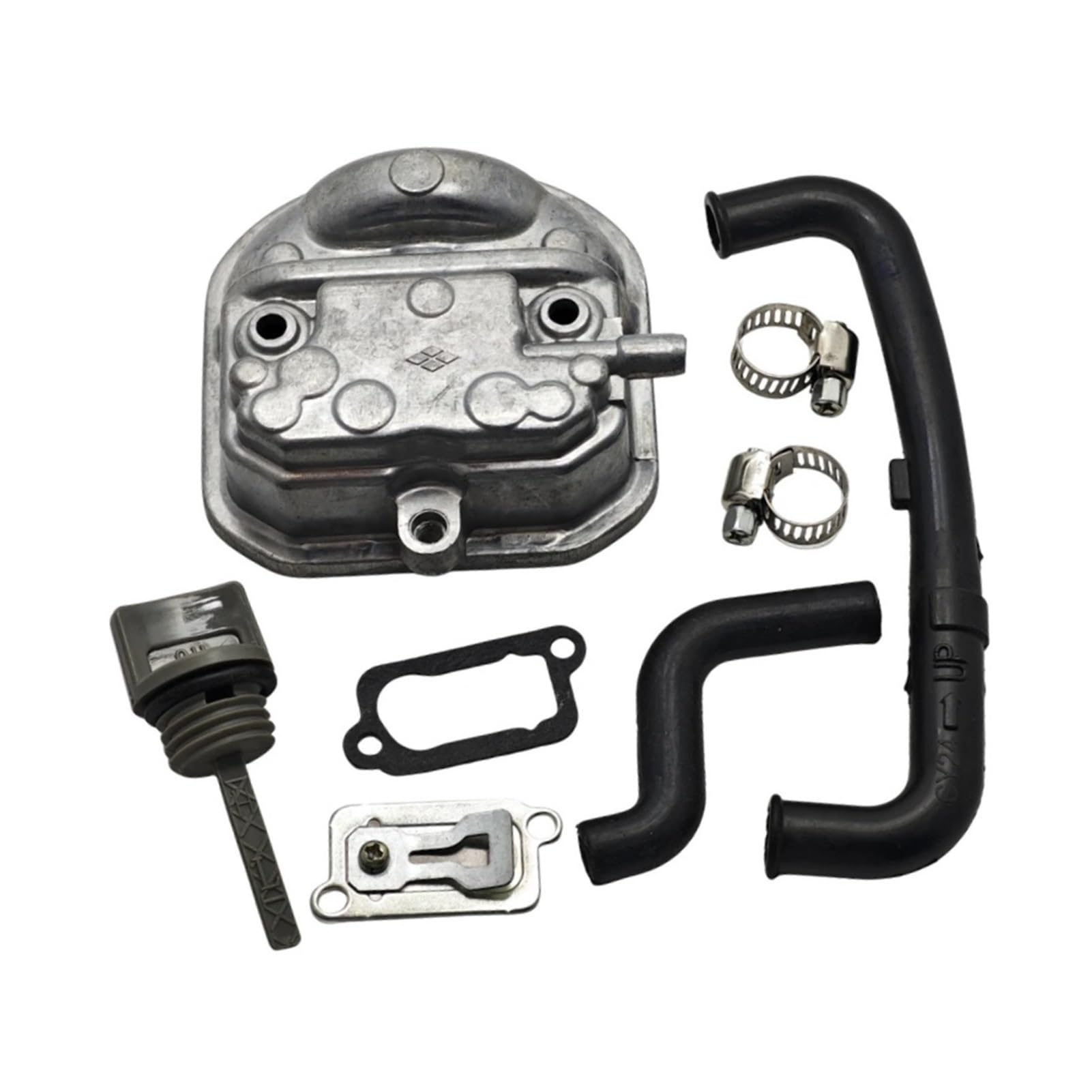 Cubierta de Culata, Varilla de Nivel de Aceite, Manguera de ventilación, Kit de Junta de Salida Compatible con cortacésped GX35, Herramientas de Repuesto de Motor