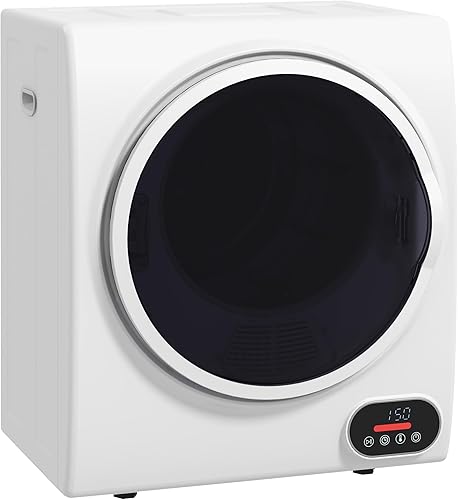 HOMCOM Secadora de ropa portátil, secadora de ropa compacta de 120 V 850 W con secado inteligente, tambor de acero inoxidable de 1.5 pies cúbicos,