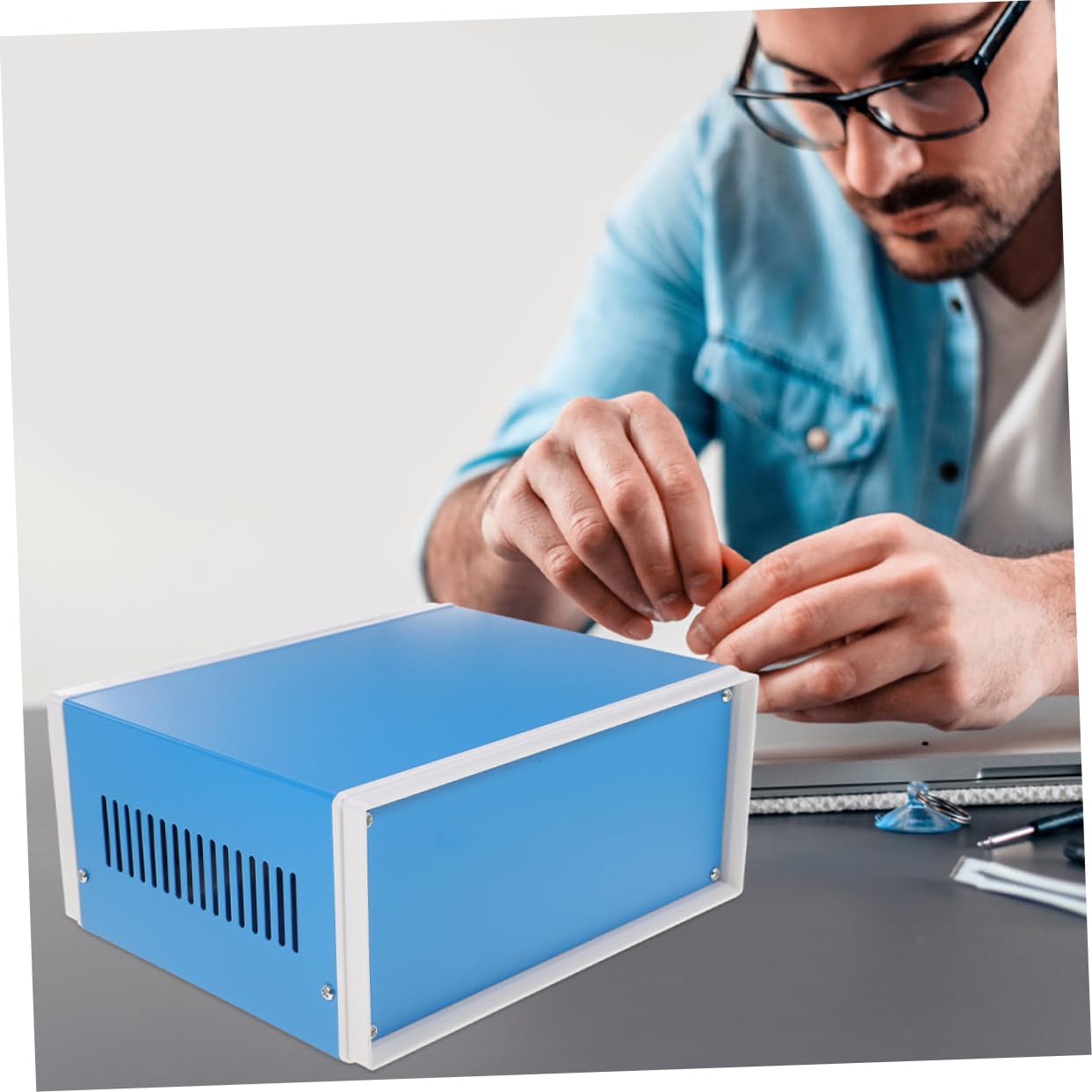Alipis Caja De Aluminio Para Conexiones Eléctricas Caja Electrónica Para Proyectos Con Diseño Multifuncional y Acabado Elegante Estable Para Aplicaciones Industriales