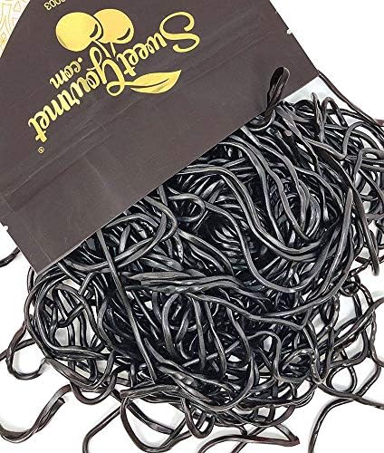 Black Licorice Laces | Dutch Candy Shoelaces | 1 Pound