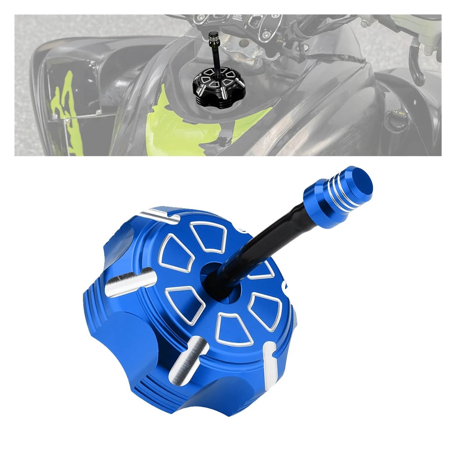Tappo Del Serbatoio Del Carburante Del Gas In Alluminio CNC Con Sfiato Compatibile Per Yam&aha Raptor 700R 700 2006-2025 Grizzly 125 RT100 TTR110 moto Coperchio serbatoio carburante