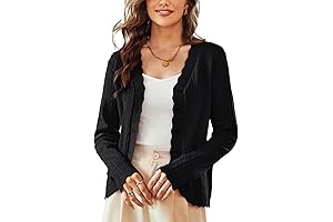 Women's Lightweight Ruffle Autumn Cardigan