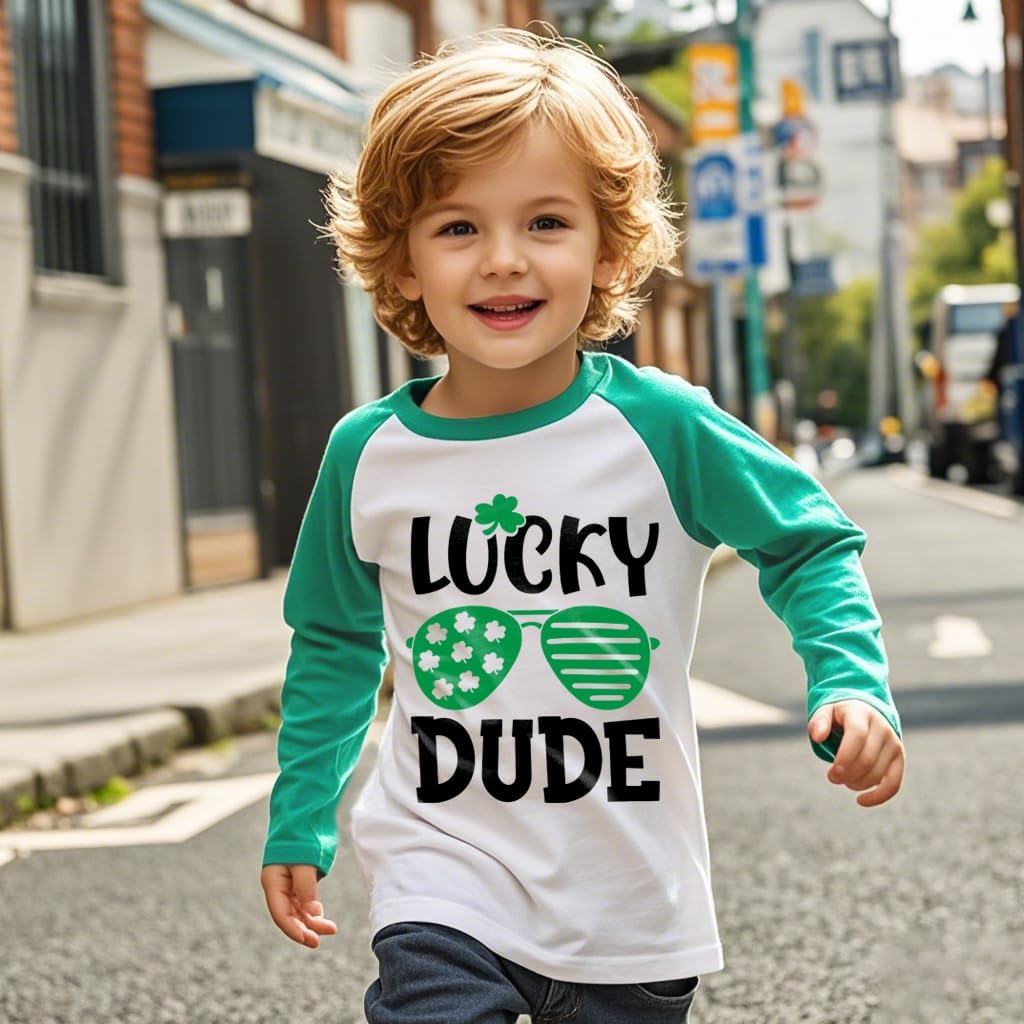 Toddler St Patricks Day T-Shirt Boys Girls Lucky Irish Shamrock Paddy's Day Graphic Tees Tops 2-7 Years