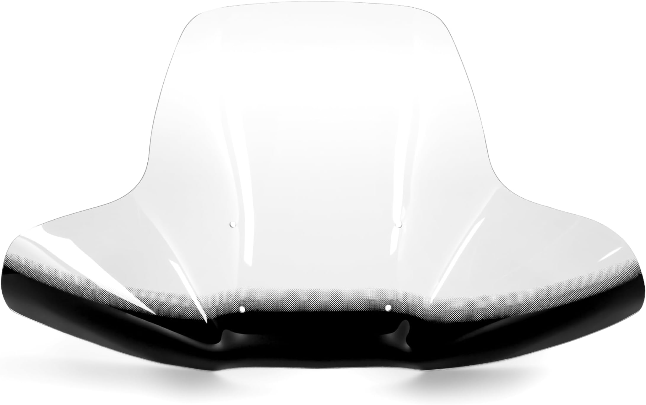 Black Boar ATV Windshield w/Hardware - Features Wrap-Around Design that Shields Hands - Crafted of Heavy Duty Clear Acrylic - Easily Mounts onto Handlebars to Deflect Wind, Rain, Mud & Insects (66031)