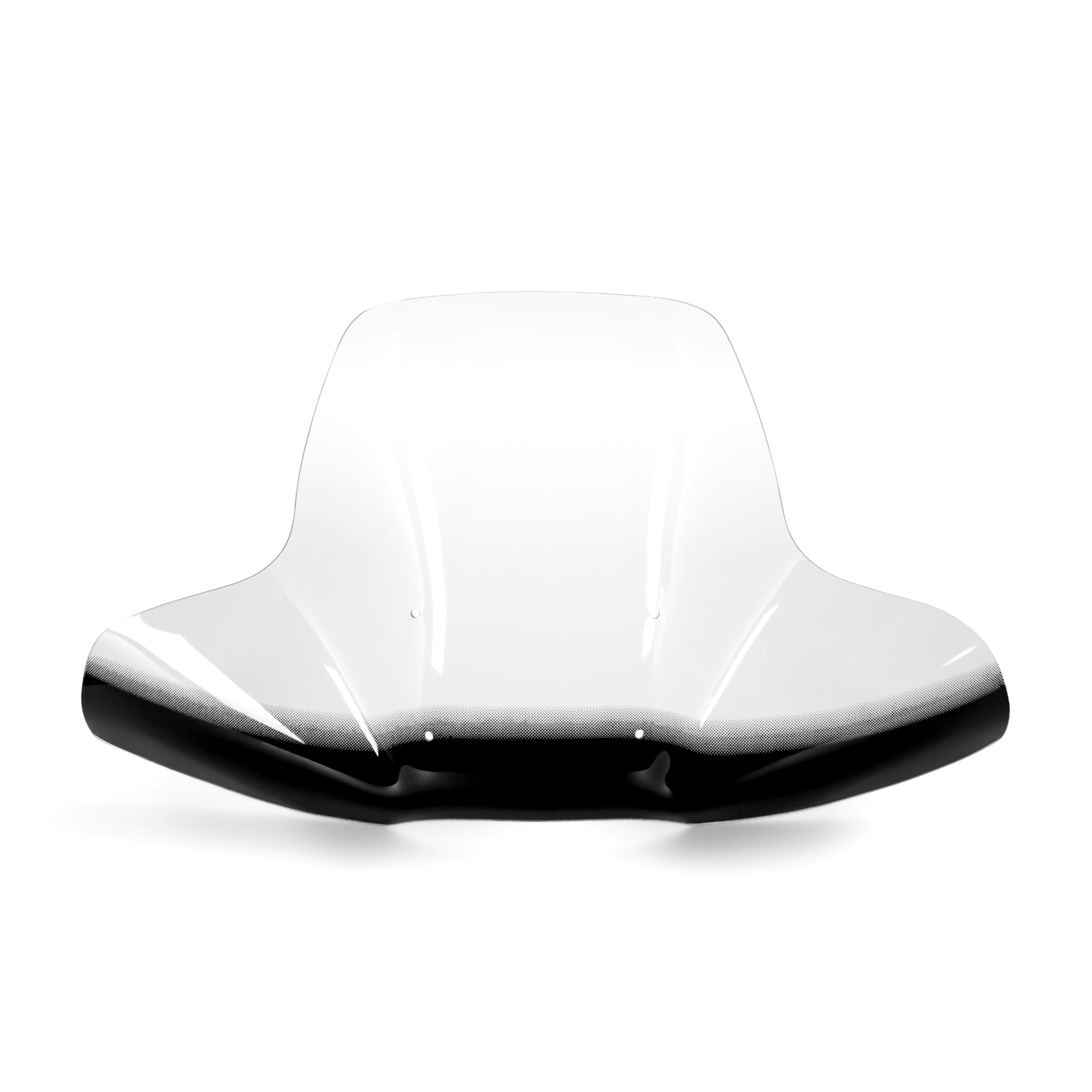 Black Boar ATV Windshield w/Hardware - Features Wrap-Around Design that Shields Hands - Crafted of Heavy Duty Clear Acrylic - Easily Mounts onto Handlebars to Deflect Wind, Rain, Mud & Insects (66031)