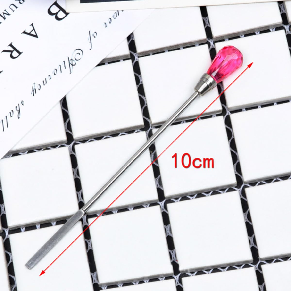 2pcs Nail Stirring Rod Dotting Pen Alloy Mixing Tool for Gel