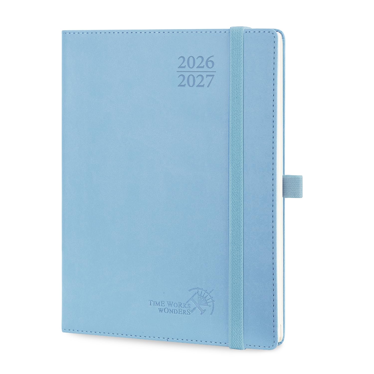 POPRUN 2026-2027 Academic Diary A5 Week to View (22x16.5 cm) Soft Cover 17 Months (Aug'26 - Dec'27) Vertical Weekly 26/27 Mid Year Planner(Blue)