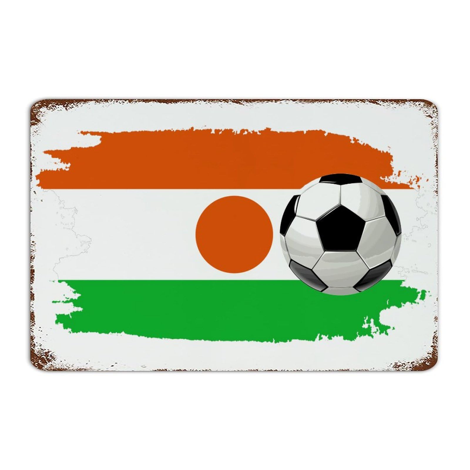 Plaque foot Niger en métal rigolote : Cadeau idéal pour homme et garçon fan de football