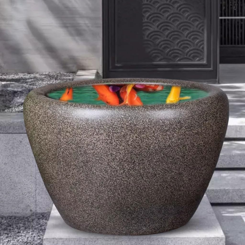 Akwarium ceramiczne akwarium złota rybka zbiornik lilia wodna umywalka lotos zbiornik żółw duży zbiornik na wodę umywalka salon dekoracje mały zbiornik na ryby (M)