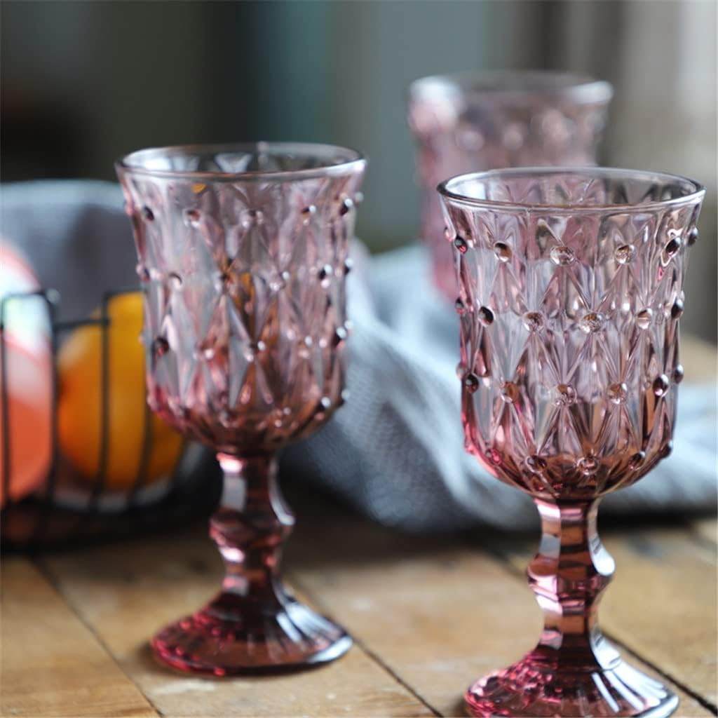 2Pcs/lot Wine Glass Goblet Cup Vintage Colorful Champagne Home Wedding Party Cocktail