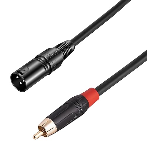 Miniatura 8 de RedYutou XLR a RCA Cable adaptador XLR hembra a doble RCA macho conector de cable de audio (3 pies) negro
