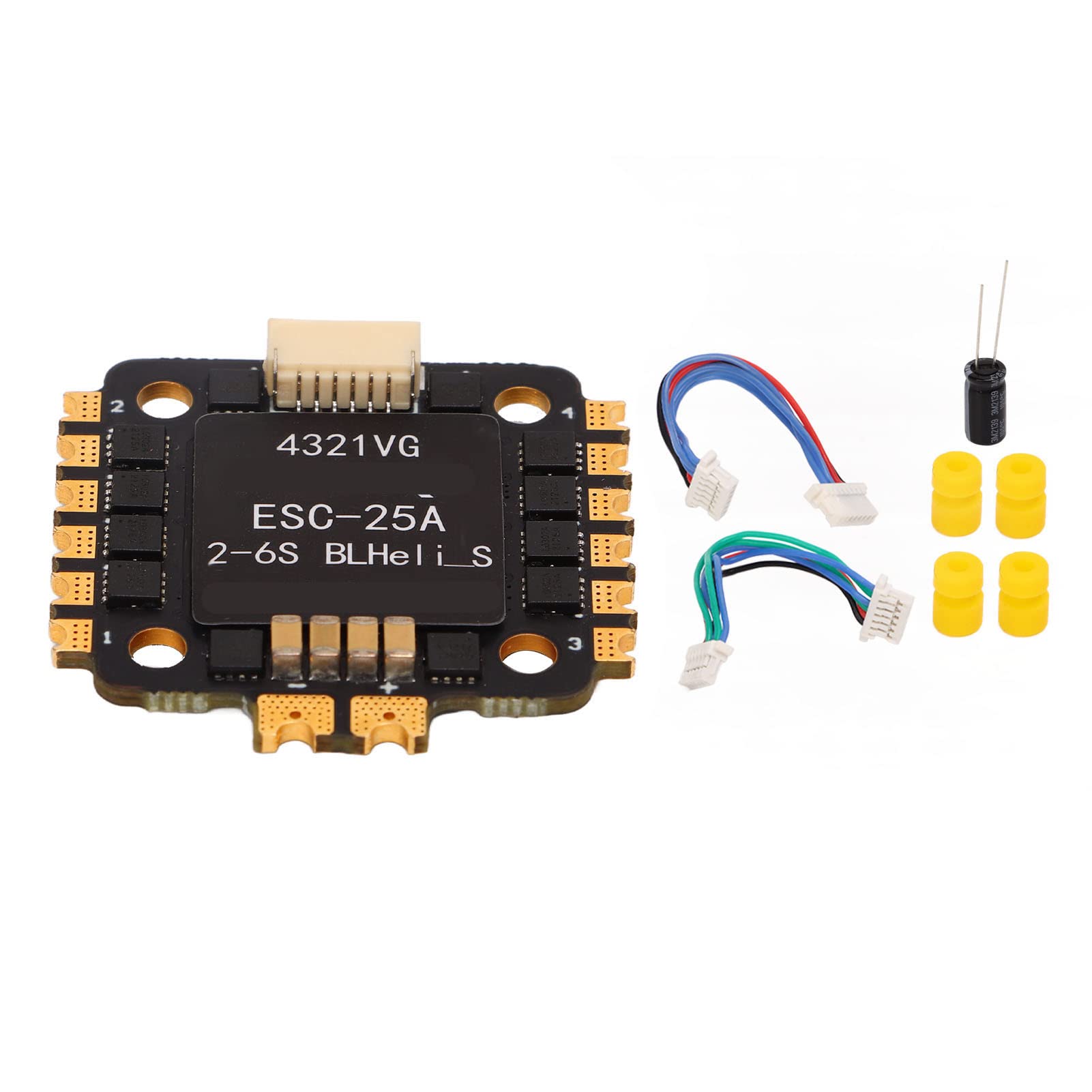 HAKRC 25A RC Quadcopter Geschwindigkeitsregler PCB 4 in 1 Drohne ESC für FPV Flugmaschine Schwarz